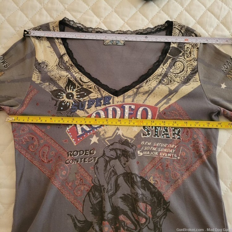 Cowboy Collectibles Horsehair & Beads Necklace AND Rodeo Shirt, size medium-img-8