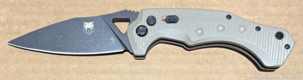 Cobratec Tan Ryker Side Button Folding Automatic Knife 3.75" Blade NIB-img-0