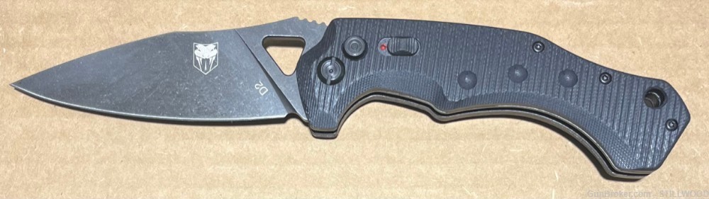 Cobratec Black Ryker Side Button Folding Automatic Knife 3.75" Blade NIB-img-0