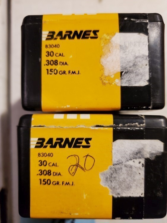 Barnes .308 Caliber 150 Grain FMJ 70 Bullets -img-0