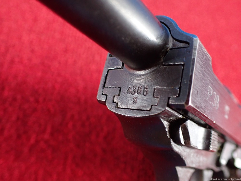 WWII German Wehrmacht Mauser P38 9mm 4.9" "byf 44" All Match Mfg 1944-img-9