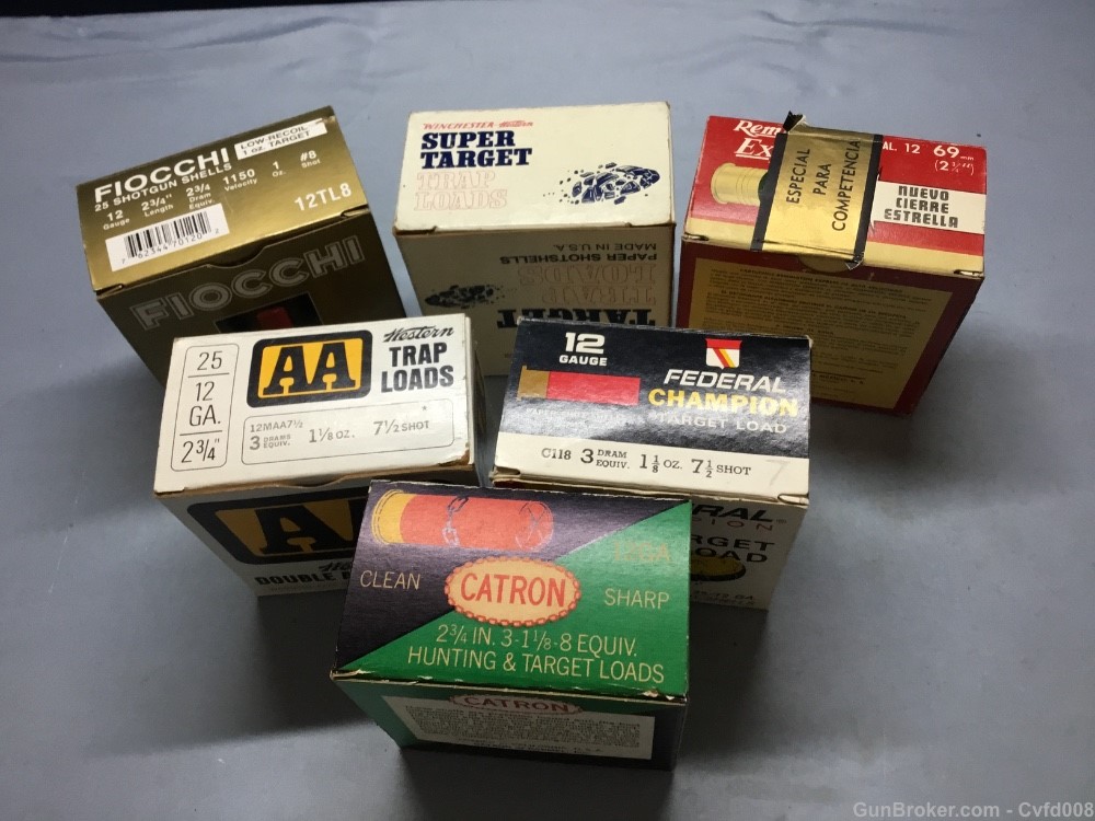Six Vintage Shotgun Shell Boxes - See Photos - Penny Start - NR-img-6