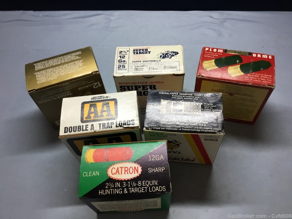 Six Vintage Shotgun Shell Boxes - See Photos - Penny Start - NR-img-7