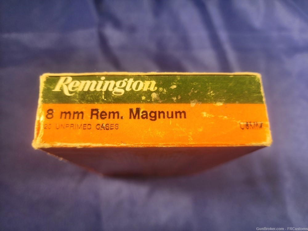 8 mm REMINGTON MAG - 20 Unprimed Cases - NOS Brass-img-2
