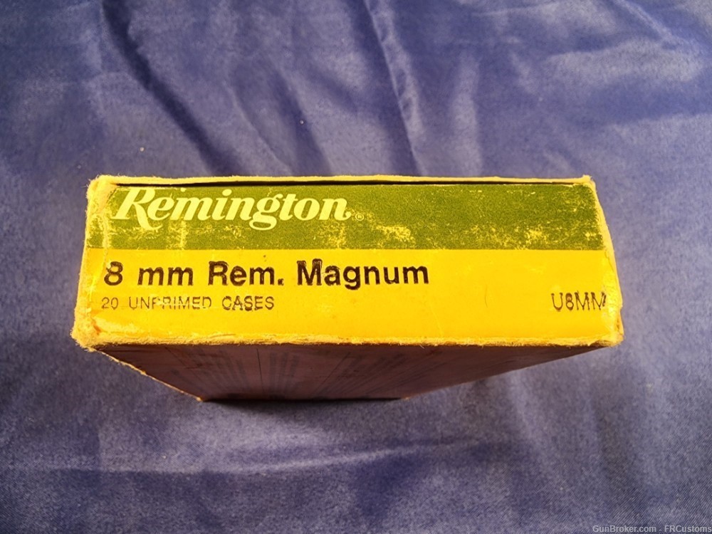 8 mm REMINGTON MAG - 20 Unprimed Cases - NOS Brass-img-2