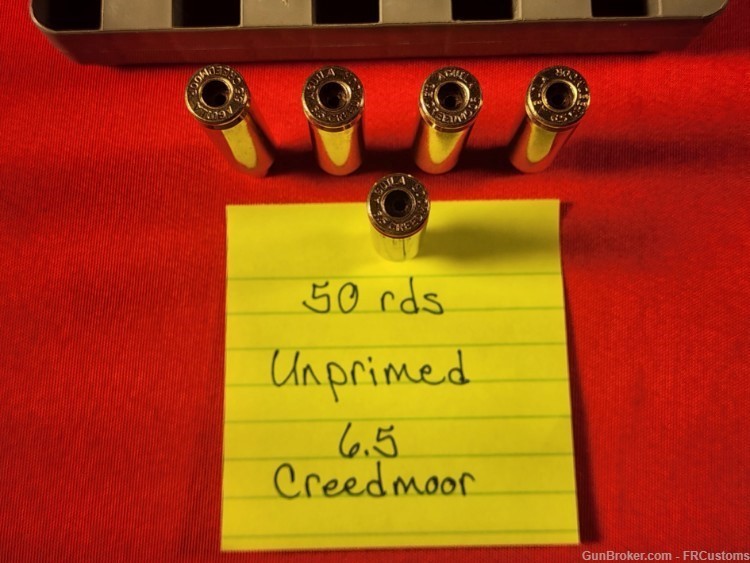 Unprimed  Brass -  6.5 Creedmoor - 50 rds.-img-2