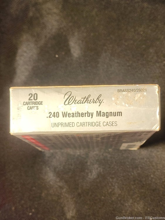 WEATHERBY - .240 Weatherby Magnum -  Unprimed Brass - Vintage Box-img-2