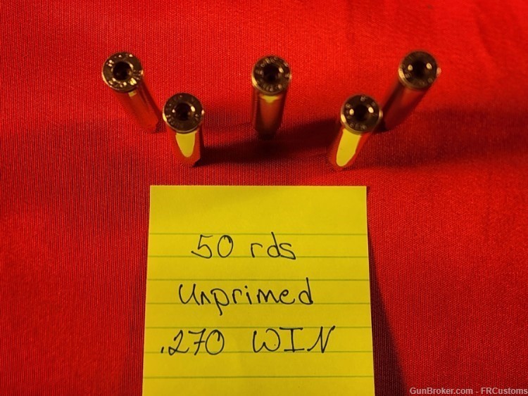 Unprimed  Brass -  .270 WIN - 50 rds.-img-2
