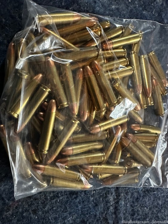 100 rounds of 30 carbine M1 110 grain FMJ brass cased ammo-img-2