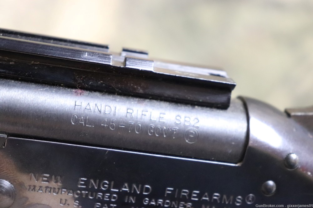 New England Handi Rifle 45-70 Govt 22" threaded penny start-img-7