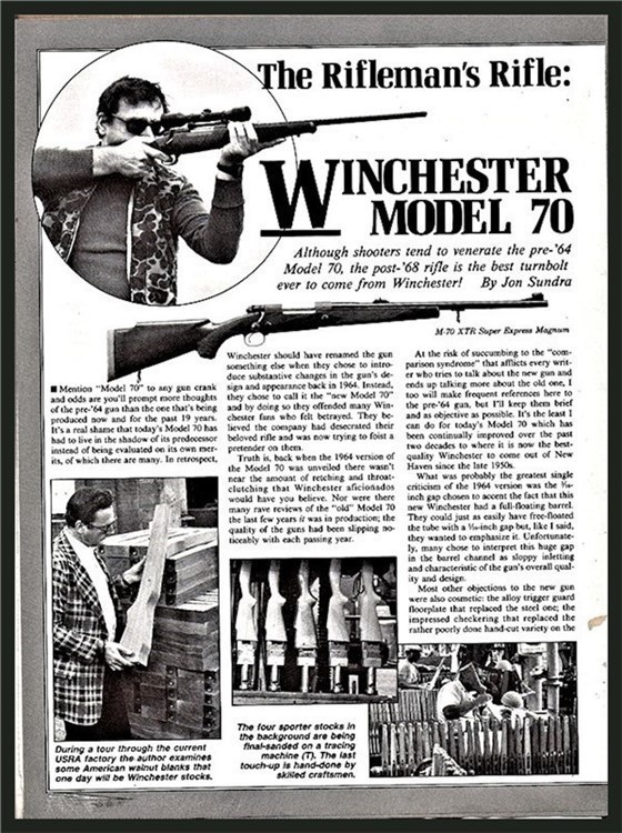 1983 WINCHESTER Model 70 Rifle 5-page Evaluation Article-img-0