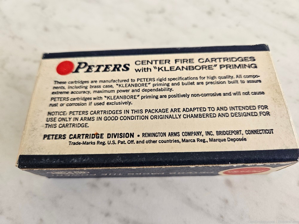 Vintage Peters 32 S & W 88 Grain Kleanbore Collectible Ammunition-img-4