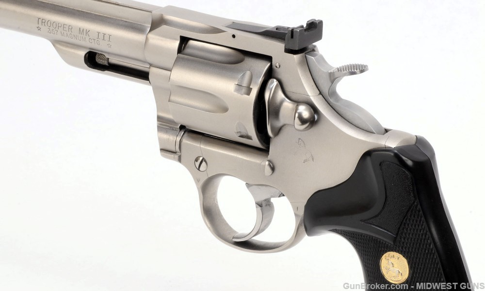 Colt Trooper MKIII .357 Mag Revolver 8” Barrel E-Nicklel-img-1