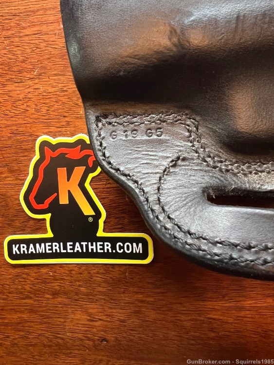 Kramer Horsehide Belt Scabbard Glock 19 Gen 1-5 FBI cant -img-2
