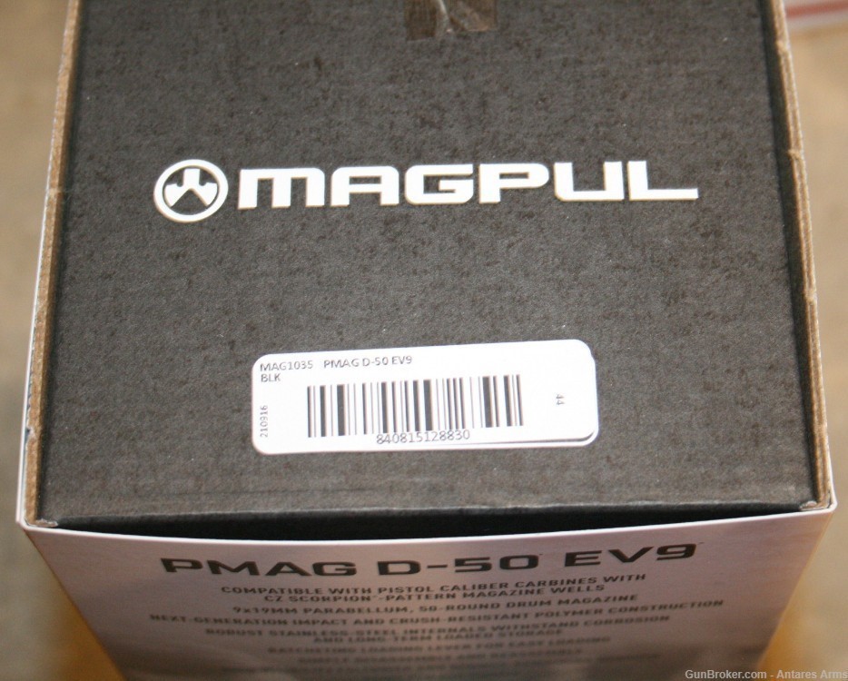 Magpul D-50 EV9 50 Rd Drum for CZ Scorpion EVO 3 S1 9MM Magpul 50Rd-img-1