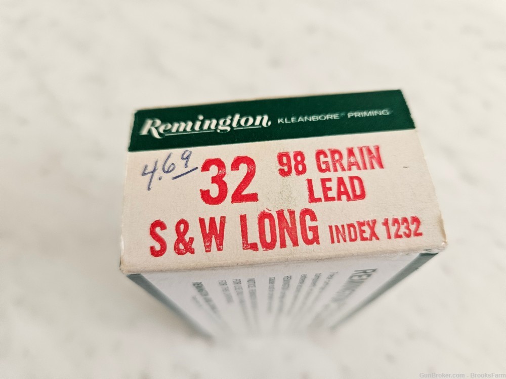 Vintage Remington 32 S & W Long 98 Grain Lead Ammunition-img-3