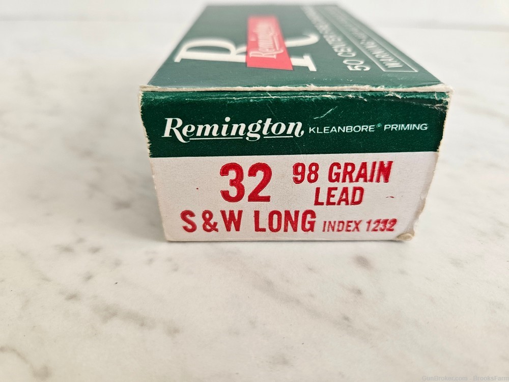 Vintage Remington 32 S & W Long 98 Grain Lead Ammunition-img-1