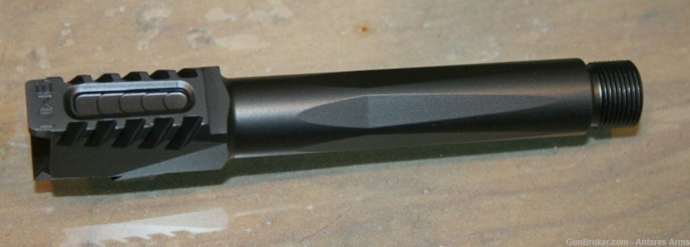 Serrated Threaded Glock 19 G19 barrel DLC Black Finish 9x19 9mm Gen 1-5-img-1