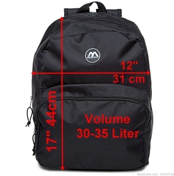 Black Lightweight Unisex Compact Accessories Backpack Shoulder Book Bag-img-4