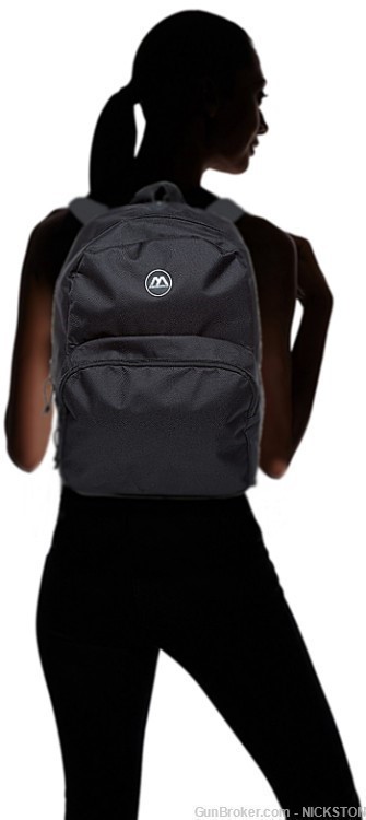 Black Lightweight Unisex Compact Accessories Backpack Shoulder Book Bag-img-3