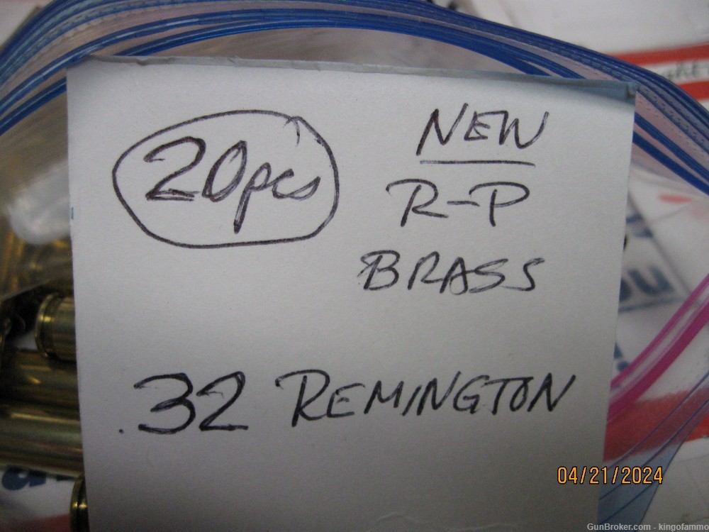 20 pcs NEW 32 Remington R-P Rifle Brass ; have more,  ammo available too-img-1