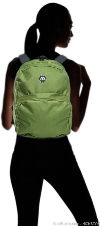 Green Lightweight Unisex Compact Accessories Backpack Shoulder Book Bag-img-3