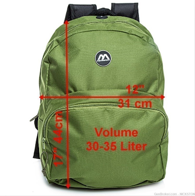 Green Lightweight Unisex Compact Accessories Backpack Shoulder Book Bag-img-4