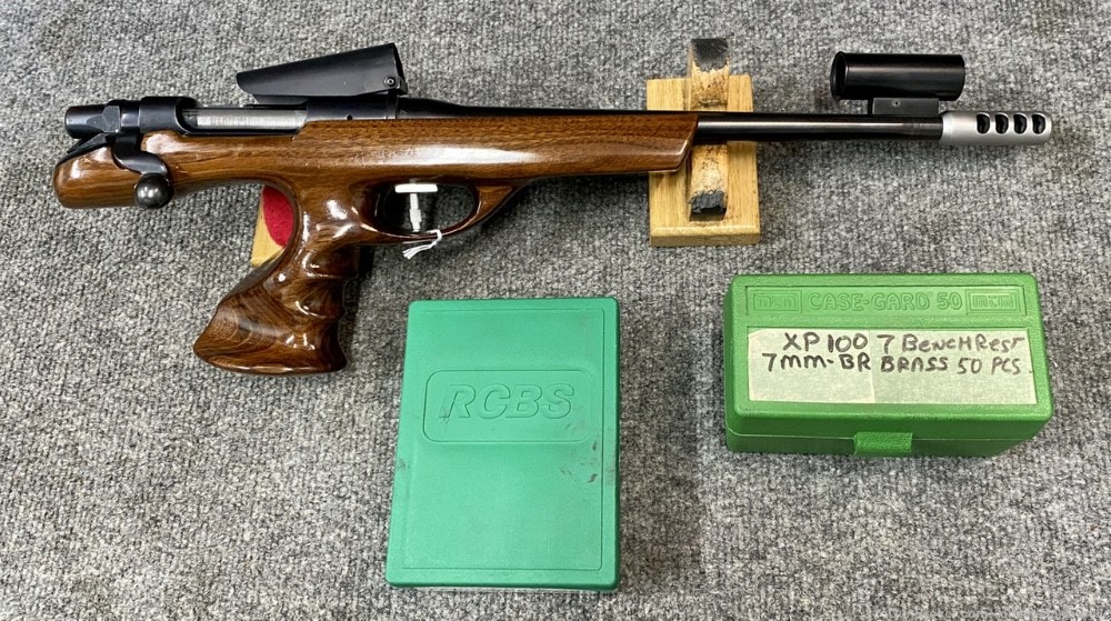 Remington XP-100 7mm BR Custom Silhouette Match pistol dies and Brass-img-0