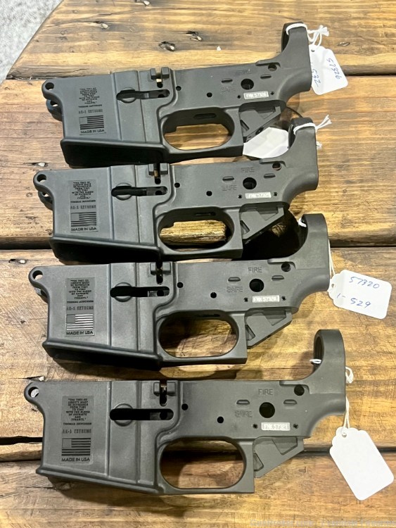 FMK Firearms, AR-15 Lower, Black Finish, Polymer LOT OF 4 LOWERS-img-0
