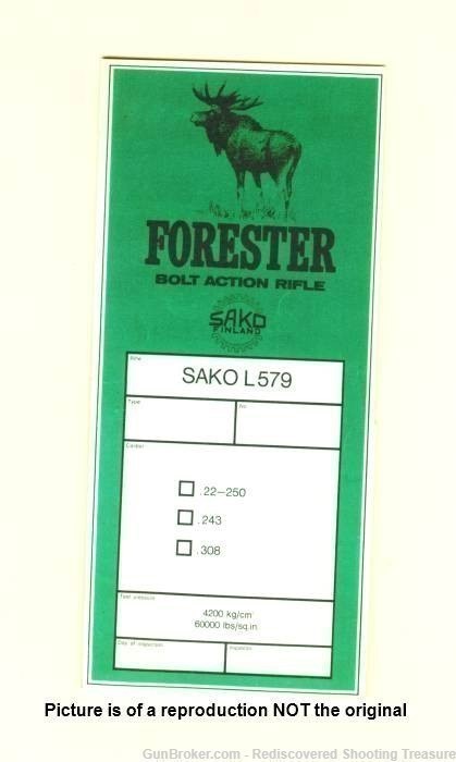 Sako Forester L579 Factory Instruction Manual Repr-img-0