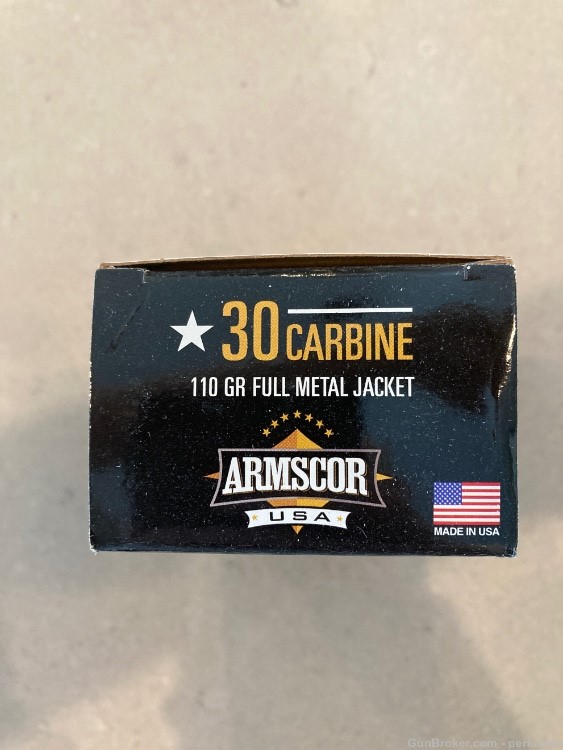 250 Rounds of Armscor .30 Carbine 30 M1 Ammo 110 Grain Fast Ship!-img-1