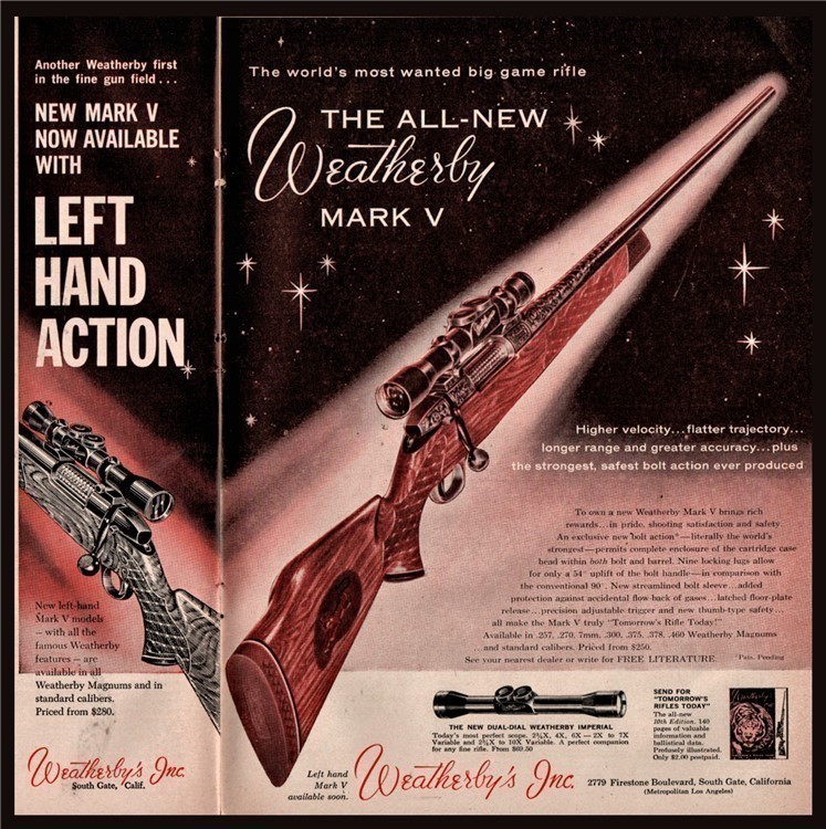 1959 WEATHERBY Mark V Rifle AD w/Left hand shown-img-0