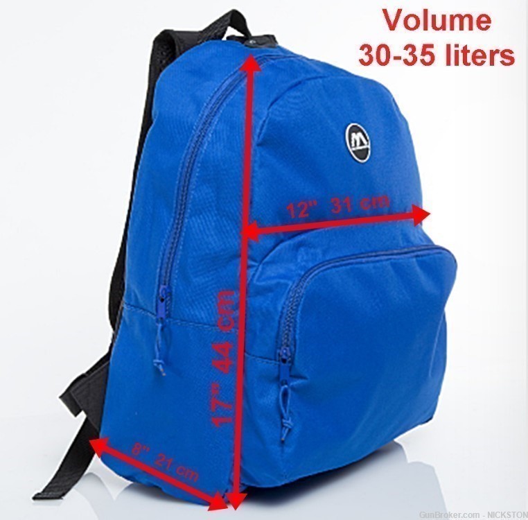 Blue Lightweight Unisex Compact Accessories Backpack Shoulder Book Bag-img-6