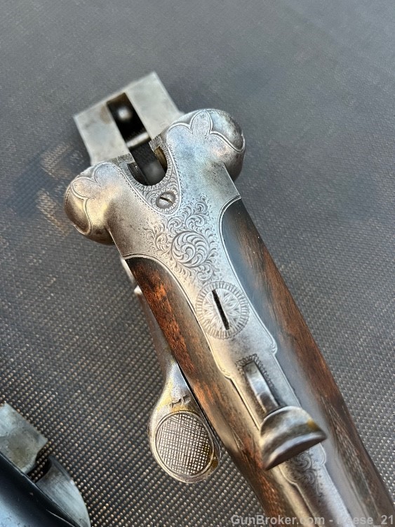 Lefever Arms Co. C grade 12 ga Side cocking Double barrel sxs shotgun -img-11