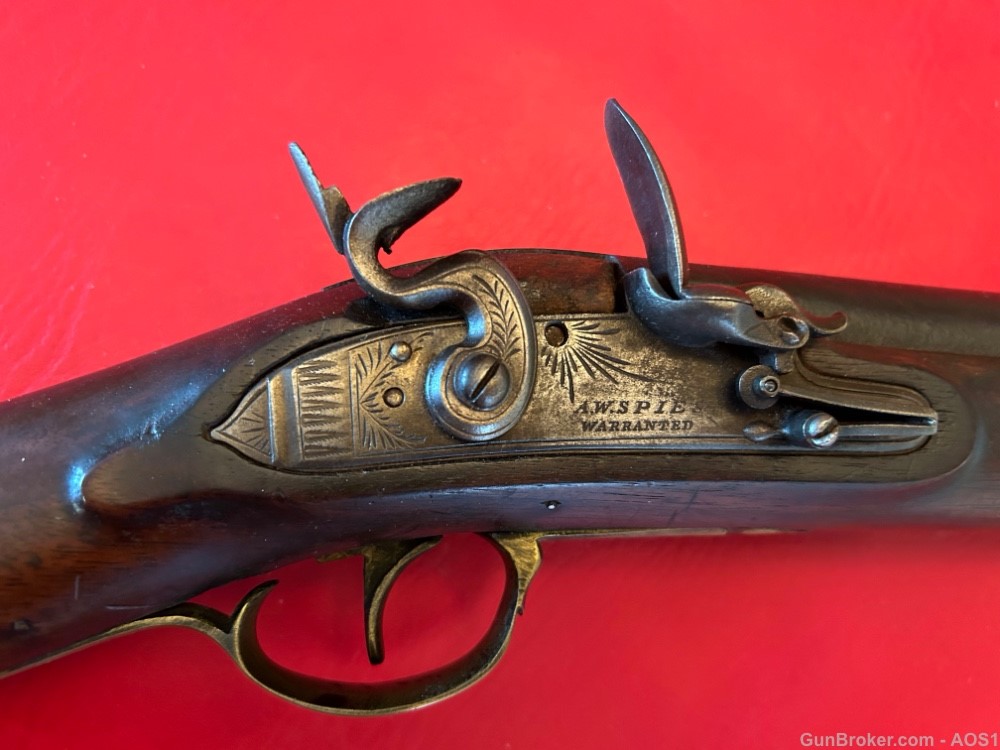 Antique A.W. Spies .69 Caliber Flintlock Smoothbore Musket Early-Mid 1800’s-img-40