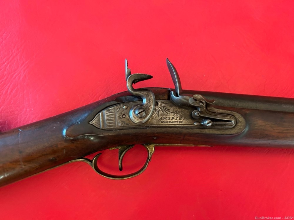 Antique A.W. Spies .69 Caliber Flintlock Smoothbore Musket Early-Mid 1800’s-img-3