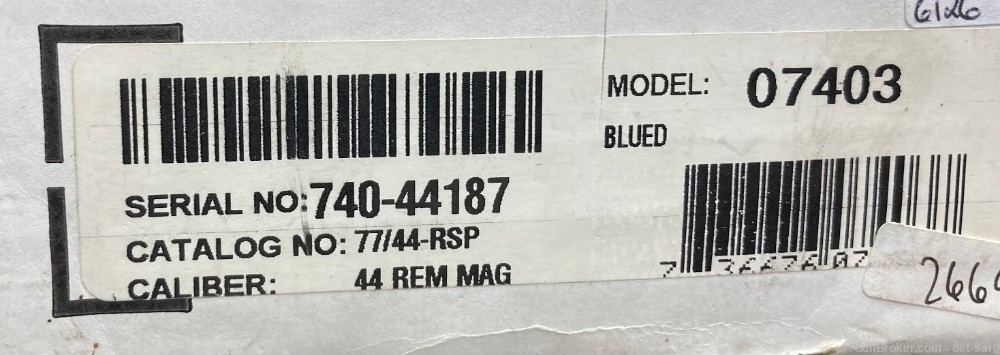 Ruger 77/44,RSP, 44 mag,Blue& Synthetic ,NIB-img-14
