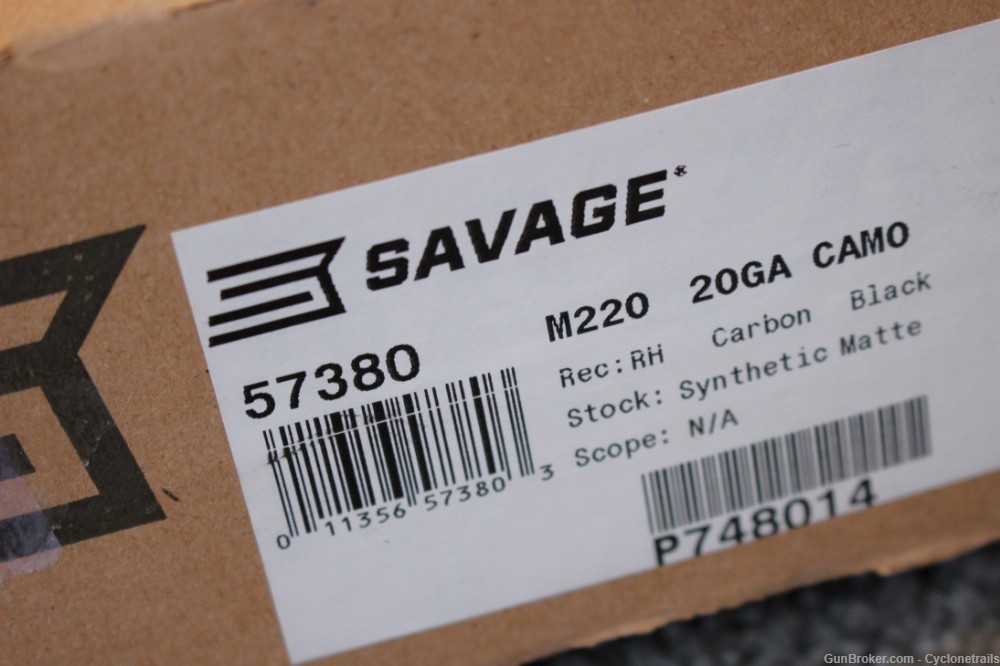 Savage 220 Camo 20g Slug NIB 57380 Accutrigger + Accustock-img-2