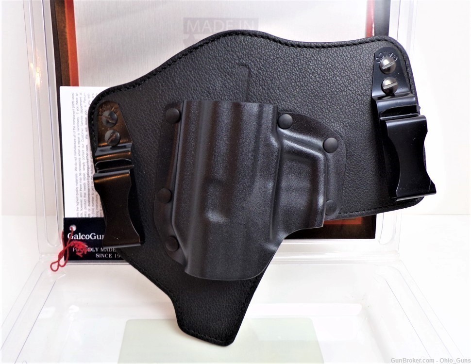 Galco KT428B KingTuk Deluxe IWB Holster Black Kydex/Leather Compact 45-img-4