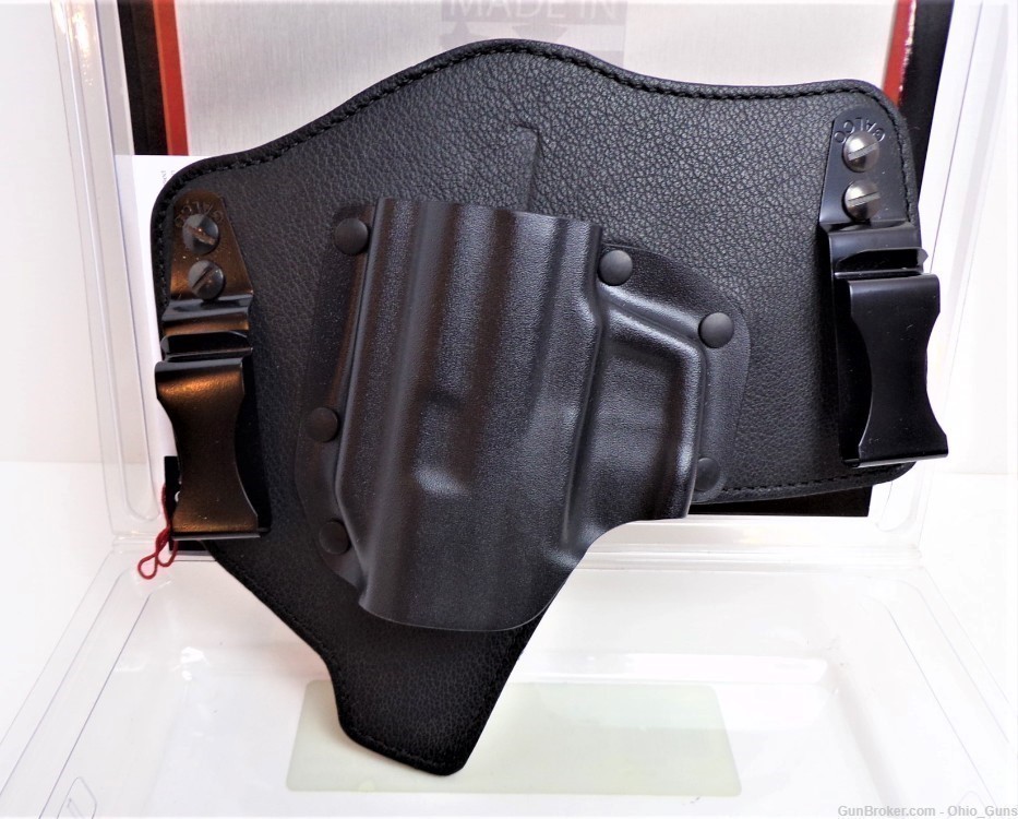 Galco KT428B KingTuk Deluxe IWB Holster Black Kydex/Leather Compact 45-img-0