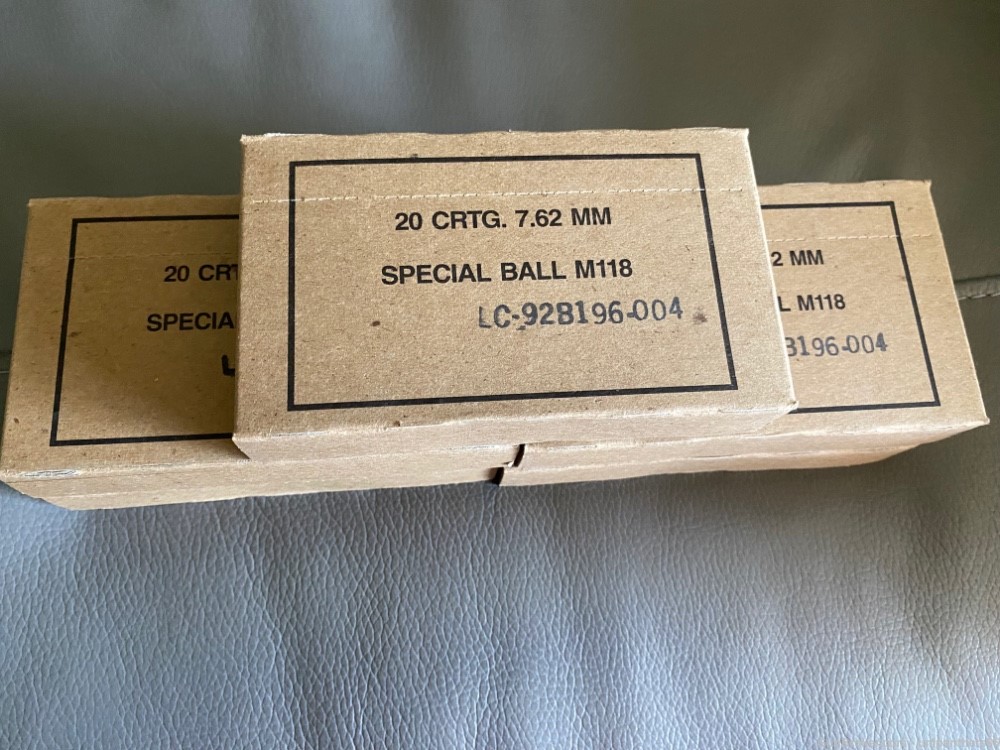 100 Rds Lake City LC M118 Special Ball 7.62mm  NATO Sniper Match 1991 M1A-img-0