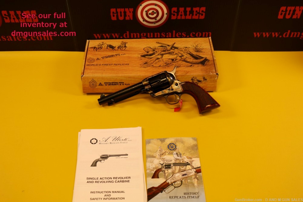 UBERTI STOEGER EL PATRON GRIZZLY PAW .45 COLT C. SQUARE NOTCH 5.5" SAA 4101-img-0