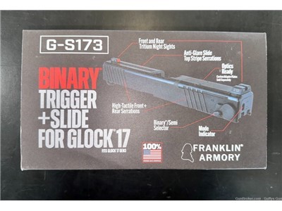 Franklin Armory G-S173 G17 GEN3 Binary Slide Gold Trigger