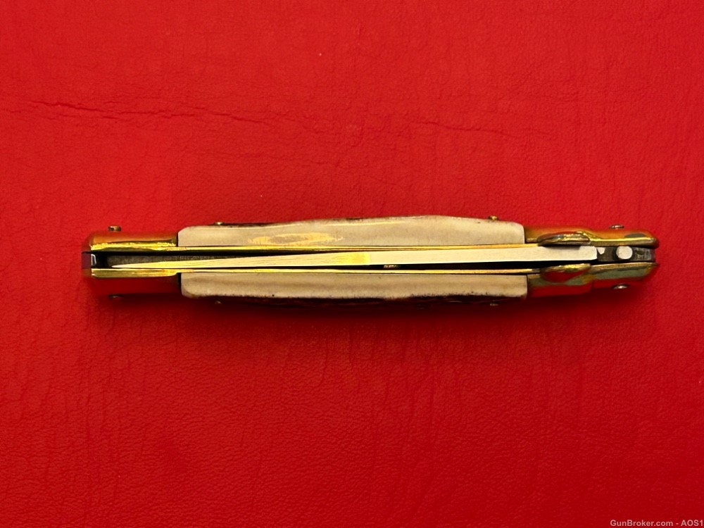 Falcon Famous Blades Italy Manual 8” Lockback Stiletto Knife Rostfrei Stag-img-8