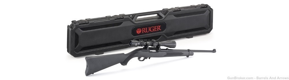 Ruger 31143 10/22 Semi-Auto Rifle, 22 LR, 18.5" Bbl, Satin Black, Viridian -img-0