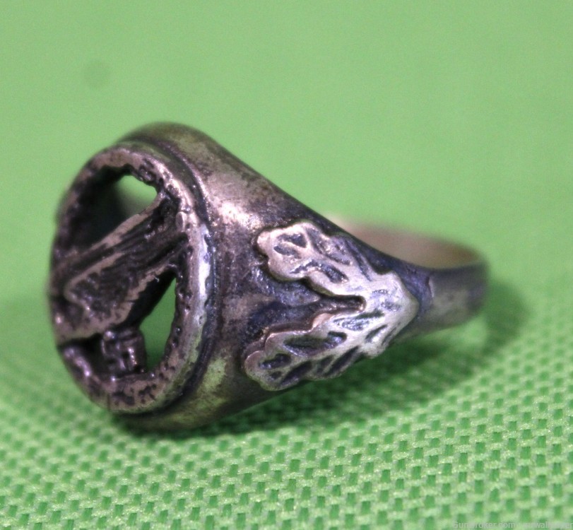 German WWII Luftwaffe Paratrooper Officers Ring CA-img-1