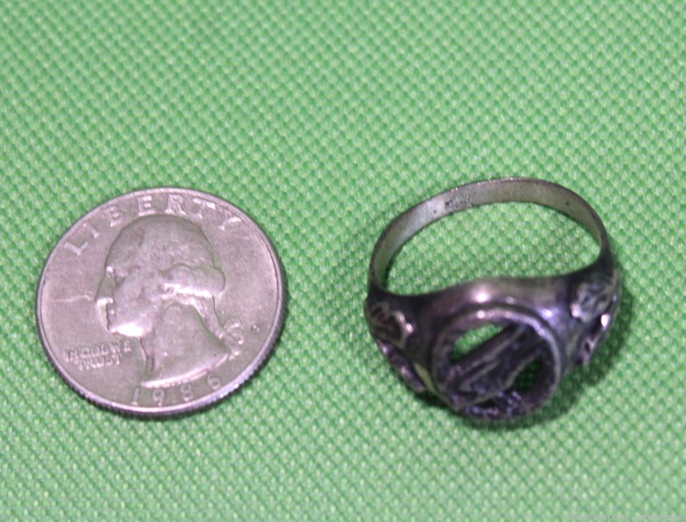 German WWII Luftwaffe Paratrooper Officers Ring CA-img-3