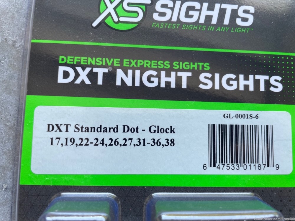 XS Sights DXT Standard Dot Night Sight Set for Glock 17,19,22-24, 26, 27 33-img-2