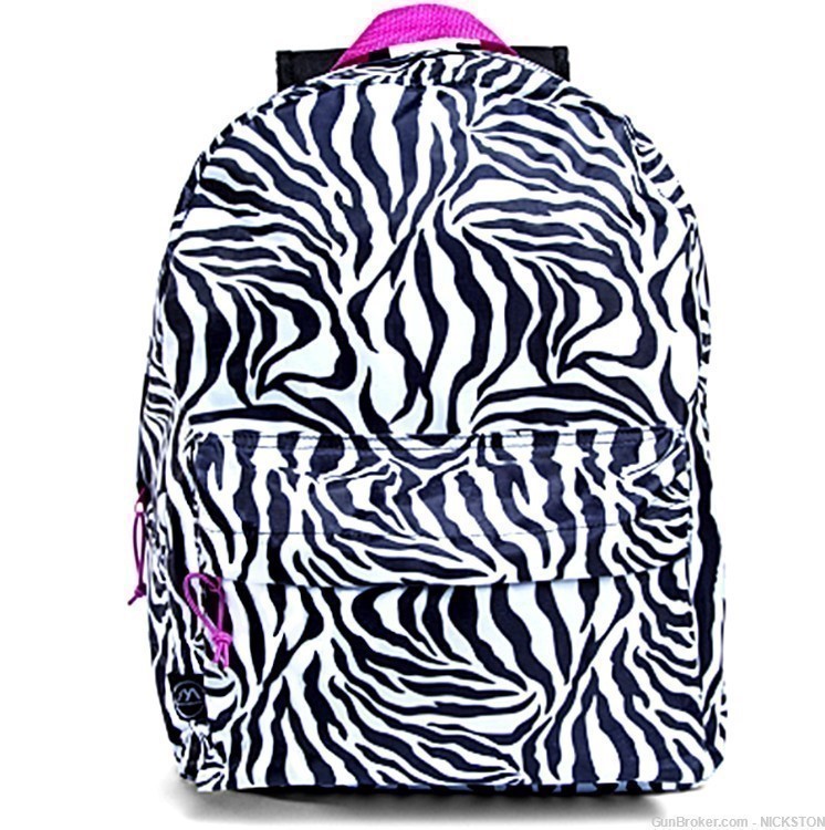 Zebra Lightweight Compact Unisex Accessories Backpack Shoulder Book Bag -img-0