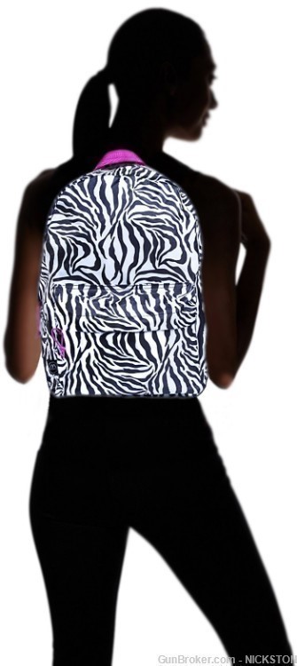 Zebra Lightweight Compact Unisex Accessories Backpack Shoulder Book Bag -img-3